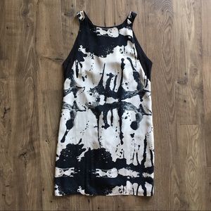 Alice + Olivia black and white silk dress size M